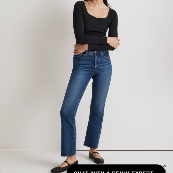 Madewell Kick Out Crop Jeans - Picture 1 of 5